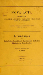 Nova acta Academiae Caesareae Leopoldino-Carolinae Germanicae Naturae Curiosorum 57.Bd. (1892)_cover