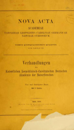Nova acta Academiae Caesareae Leopoldino-Carolinae Germanicae Naturae Curiosorum 54.Bd. (1890)_cover