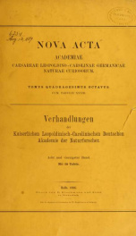 Nova acta Academiae Caesareae Leopoldino-Carolinae Germanicae Naturae Curiosorum 48.Bd. (1886)_cover