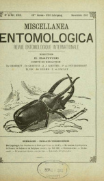 Miscellanea entomologica; revue entomologique internationale v. 18 fasc. 1-12 1910_cover