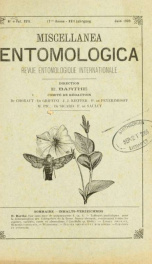 Miscellanea entomologica; revue entomologique internationale v. 17 fasc. 1-12 1909_cover