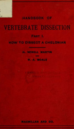 A handbook of vertebrate dissection v. 1_cover