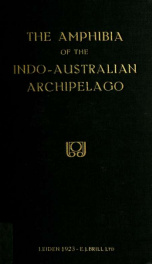 The amphibia of the Indo-Australian archipelago 1923_cover
