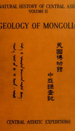 Geology of Mongolia : a reconnaissance report based on the investigations of the years 1922-1923_cover