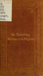 The preparation & mounting of microscopic objects_cover