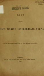 List of the British Marine invertebrate fauna_cover