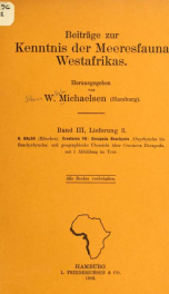 Beiträge zur Kenntnis der Meeresfauna Westafrikas Bd 3 Lfg.3_cover