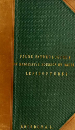 Faune entomologique de Madagascar, Bourbon et Maurice : lépidoptères_cover