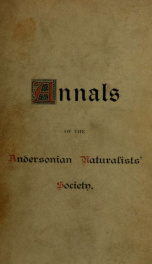 Annals of the Andersonian Naturalists' Society_cover