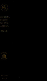 Journal of the Excursions of the Elgin and Morayshire Literary and Scientific Association_cover