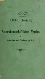 Bericht des Naturwissenschaftlichen Vereins für Schwaben und Neuburg (a.V.) in Augsburg 32 (1896)_cover