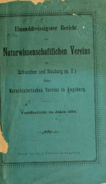 Bericht des Naturwissenschaftlichen Vereins für Schwaben und Neuburg (a.V.) in Augsburg 31 (1894)_cover