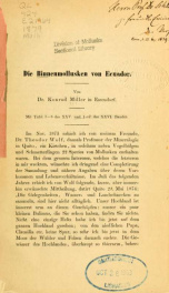 Die Binnenmollusken von Ecuador_cover