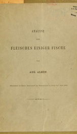 Analyse des fleisches einiger Fische_cover