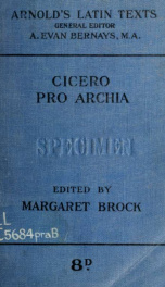 Pro Archia;_cover