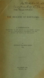 The Pelecypoda of the Miocene of Maryland_cover