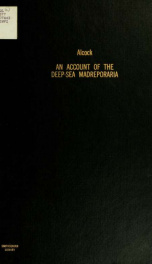 An account of the deep-sea Madreporaria collected by the Royal Indian Marine Survey ship Investigator_cover