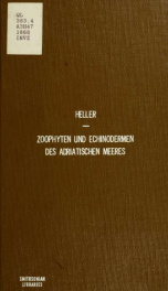 Die Zoophyten und Echinodermen des Adriatischen Meeres_cover