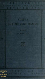 Corpus agrimensorum romanorum 01 pt.01_cover