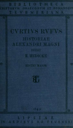 Historiae Alexandri Magni Macedonis : libri qui supersunt_cover