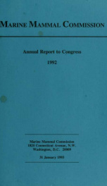 Annual report of the Marine Mammal Commission : a report to Congress_cover