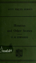 Horatius and other stories;_cover