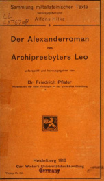 Der Alexanderroman;_cover