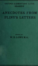 Anecdotes from Pliny's letters;_cover