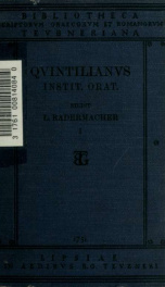 Institvtionis oratoriae libri XII;_cover