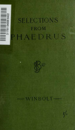 Selctions from Phaedrus (Books I. and II.);_cover