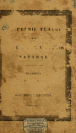 A. Persii Flacci et D. Iunii Iuvenalis Satyrae;_cover