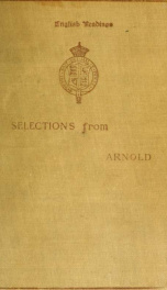 Selections from the prose writings of Matthew Arnold_cover