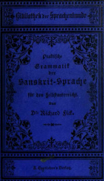 Praktische Grammatik der Sanskrit-Sprache für den Selbstunterricht_cover