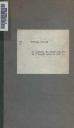 La science du christianisme et l'Institution de Calvin; recherches sur la méthode de la science théologique_cover