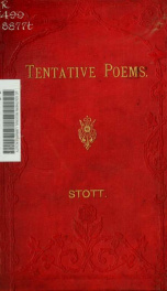 Tentative poems; a collection of verse written during the past four years_cover