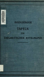 Tafeln zur theoretischen Astronomie_cover