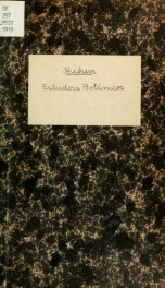 Estudios botánicos : presentados en la primera Reunión Nacional de la Sociedad Argentina de Ciencias Naturales, Tucuman, 1916 ..._cover