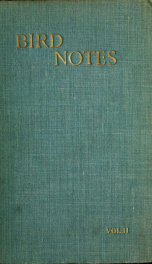 Bird notes 2, 1911_cover