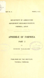 Aphididae of Formosa pt. 2_cover