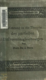 Einführung in die Theorie der partiellen Differentialgleichungen_cover