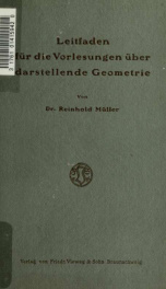 Leitfaden für die Vorlesungen über darstellende Geometrie_cover