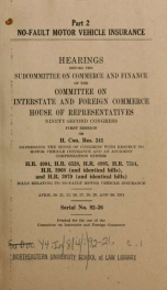 No-fault motor vehicle insurance. Hearings, Ninety-second Congress, first session .. pt. 2_cover