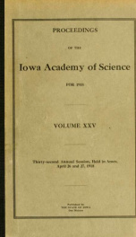 The Proceedings of the Iowa Academy of Science 25_cover