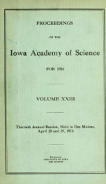 The Proceedings of the Iowa Academy of Science 23_cover