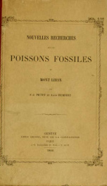 Nouvelles recherches sur les poissons fossiles du mont Liban_cover