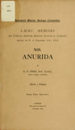 L.M.B.C. memoirs on typical British marine plants and animals 13. Anurida_cover