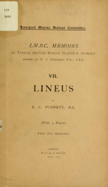L.M.B.C. memoirs on typical British marine plants and animals 7. Lineus_cover