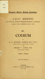 L.M.B.C. memoirs on typical British marine plants and animals 4. Codium_cover