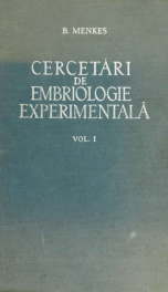 Cercetari de embriologie experimentala 1_cover