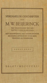 Verzamelde geschriften van M. W. Beijerinck ter gelegenheid van zijn 70sten verjaardag, met medewerking der Nederlandsche regeering uitgegeven door zijne vrienden en vereerders 3_cover